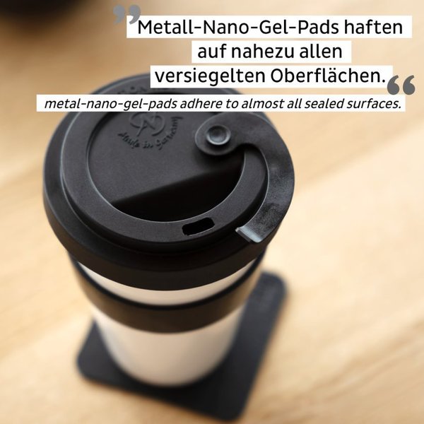 Porzellan TO-GO-CUP mit Magnethalter (Pad in Black)
