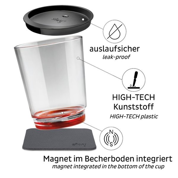 Magnet-Trinkbecher MULTICOLOUR 6er Set